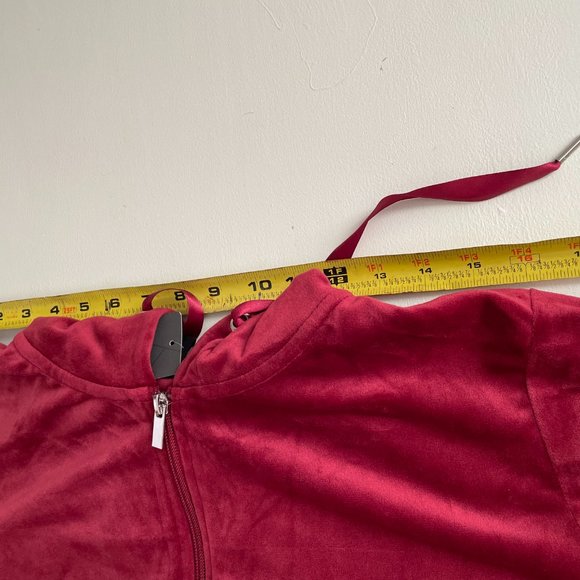 MessBebe Sportswear Women's Full-Zip Hoodie Size L Extra Large Red Wine - Picture 11 of 13